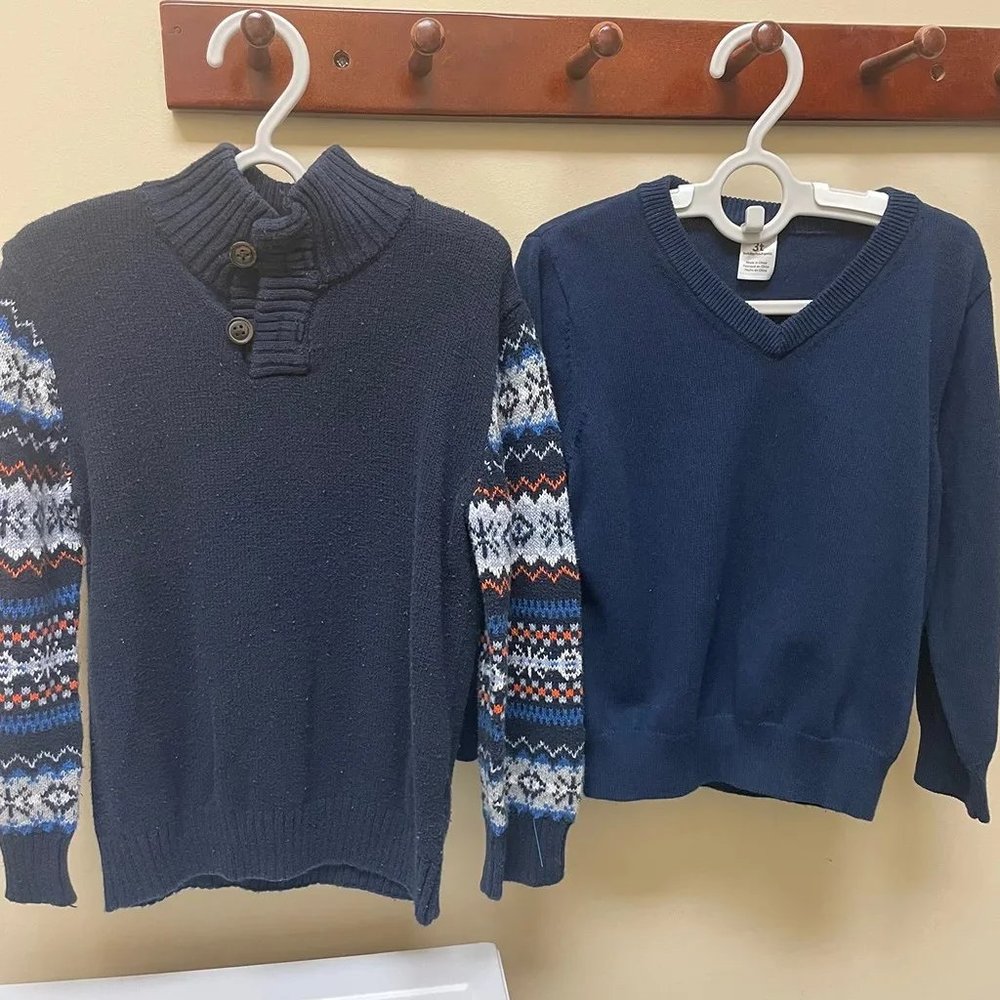 Gymboree Carter's Toddler Boy Fair Isle Sweater Bundle Size 3T